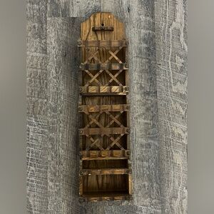 Vintage Wooden Wall Hanging LetterMail Sorter Holder Lattice 2 slots + 2 shelves